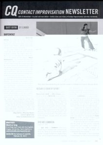 Журнал CONTACT QUATERLY о фестивале 2010 Альфия Рахманова - Центр Контактной Импровизации в Москве (КИМ)