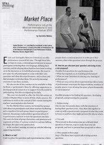Журнал CONTACT QUATERLY о фестивале 2010 Альфия Рахманова - Центр Контактной Импровизации в Москве (КИМ)_2